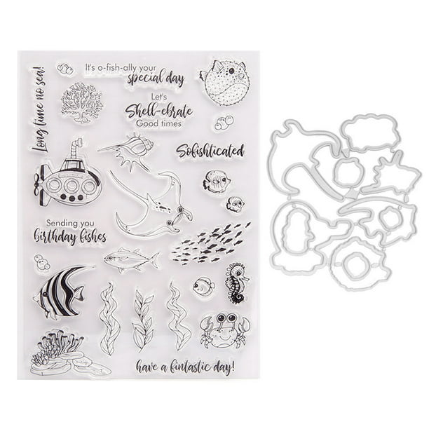 Crafts Photo Album Clear Fish Silicone Rubber Transparent Stamp Scrapbooking